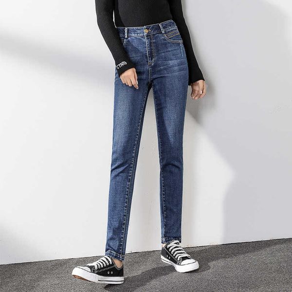 

autumn korean jeans women's high waist slim leggings pencil pants tights 9756, Black;white