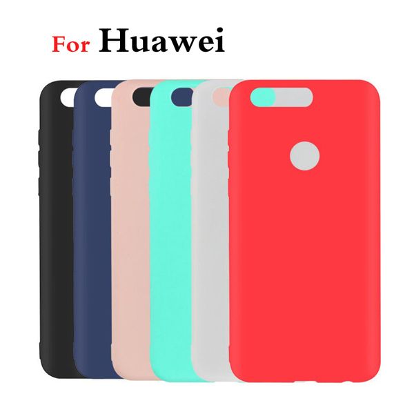 Capas para Huawei Honra 8 P8 P9 Lite 2017 P10 Lite P10 Plus Mate 9 Nova 2 Nova 2i Honra 6c 6A Ultra Fino Matte Silicone TPU CASOS