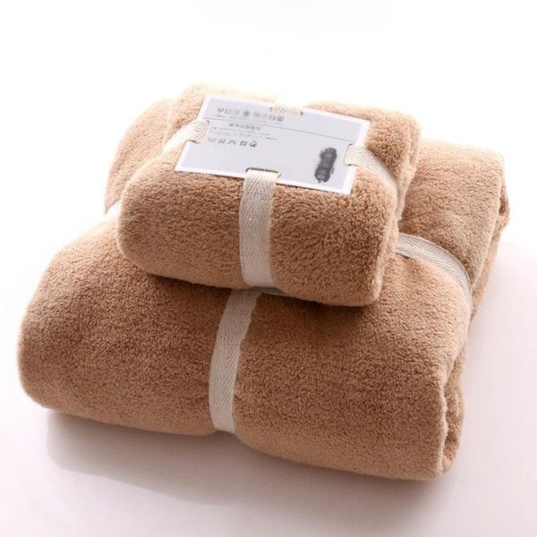 

towel 2pcs/set face towel+ bath cotton soft absorbent household travel gym sport camping swimming pool quick dry