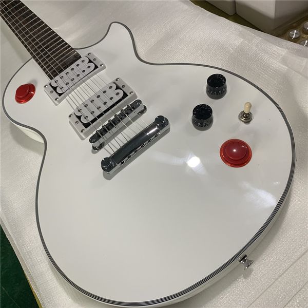 

electric guitar kill switch buckethead style guitar, 24 frets, alpine white guitarra high quality