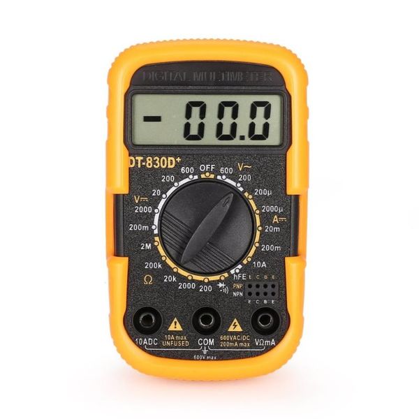 

multimeters dt830d+ mini pocket digital multimeter 1999 counts ac/dc volt amp ohm diode hfe continuity tester ammeter voltmeter