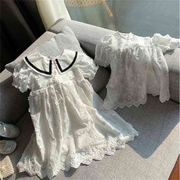 

summer arrival girls princess dress kids white dresses clothes 210528, Red;yellow
