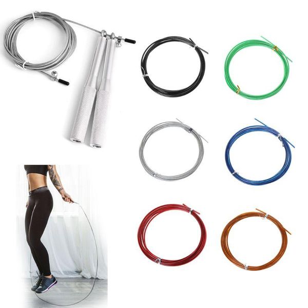 

jump ropes 3m crossfit replaceable steel wire cable speed skipping spare rope