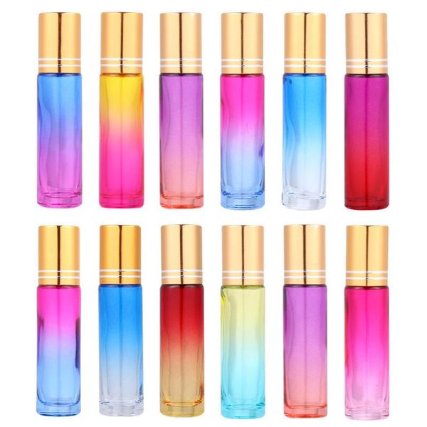 

storage bottles & jars 20pcs 10 ml glass mini roll on empty essential oil roller