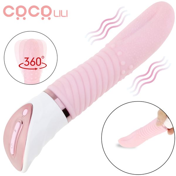 Große Zunge Massagegerät 2 in 1 Oral Klitoris Stimulator Dildo Vibratoren Massagegerät Vagina Sexspielzeug für Frauen Weibliche Flirtspielzeug Sexo X0320