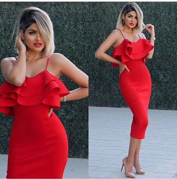 

dresses 3 colors ladies ruffles black red white bandage celebrity designer fashion vestido, Black;gray