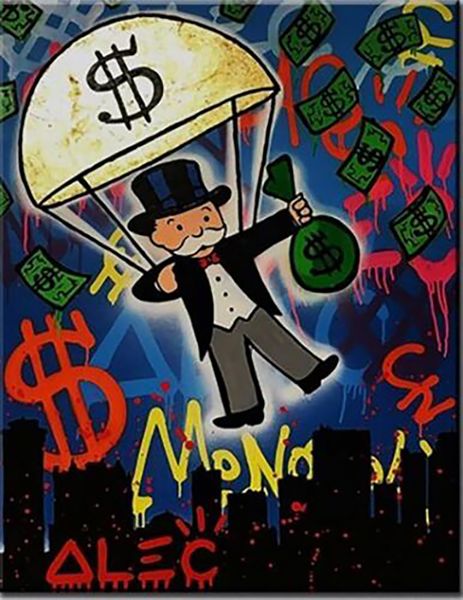 

alec monopoly parachute oil painting on canvas home decor handcrafts /hd print wall art picture customization is acceptable 21050822
