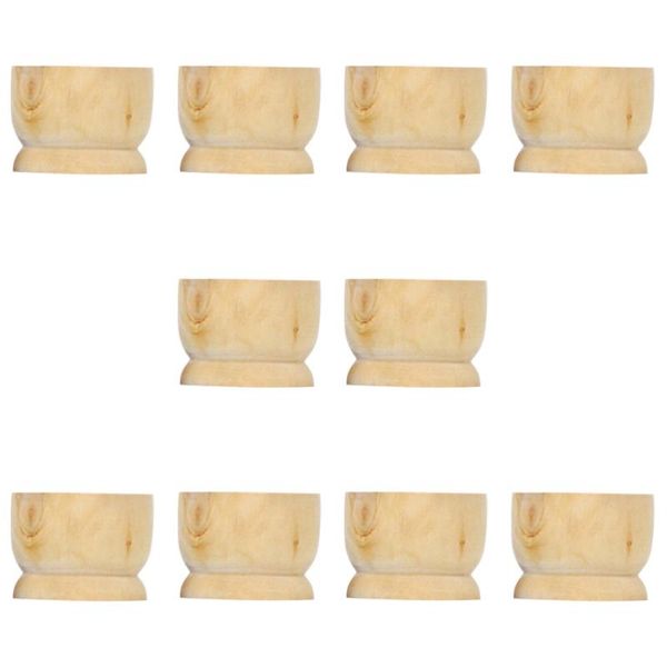 

storage bottles & jars 10pcs wooden easter egg holder tabletrays set household eggs ornaments