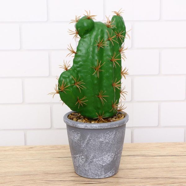 

simulation tropical plants creative artificial fake potted bonsai decor for home office (pot included) (frog-shaped cactu decorative flowers