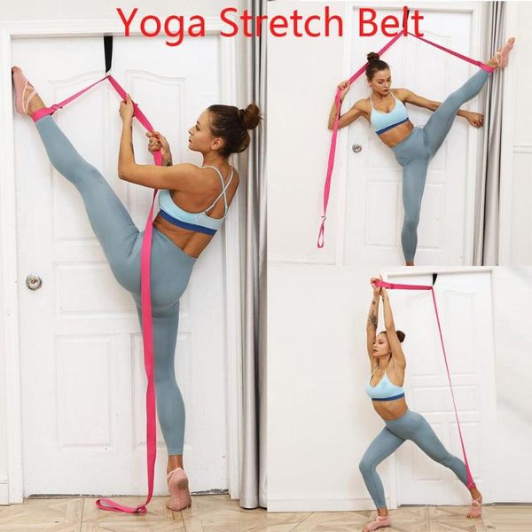 

yoga fitness split stretch belt cross squat pull strap resistance bands
