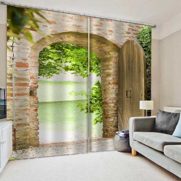 

curtain & drapes morden door scenery curtains 3d set for bed room living office el landscape curains