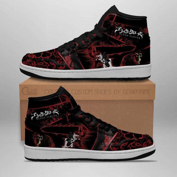 

customization black asta sword sneakers black clover sneakers anime