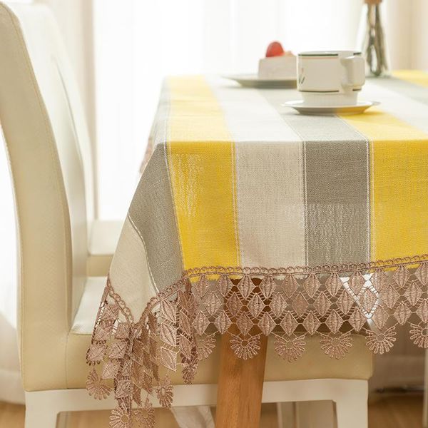 

table cloth geometric stripe tablecloth for linen pastoral style mantel de mesa dinning rectangle decorative tea covermantel