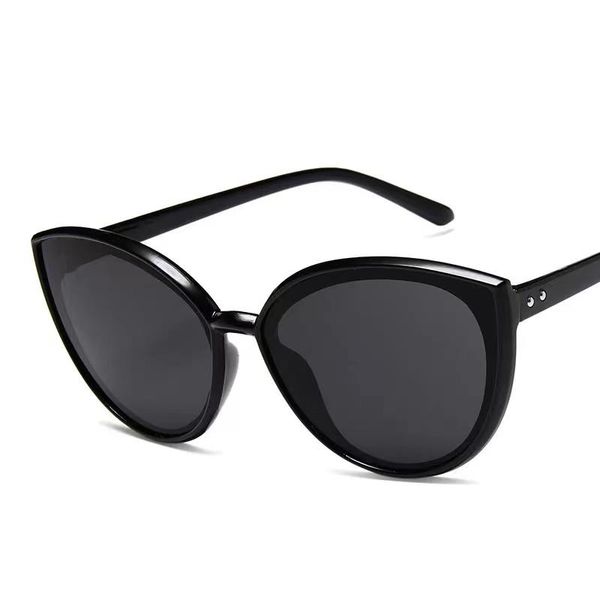 

sunglasses 2021 fashion cateye women vintage brand designer sun glasses uv400 lunette de soleil femme, White;black
