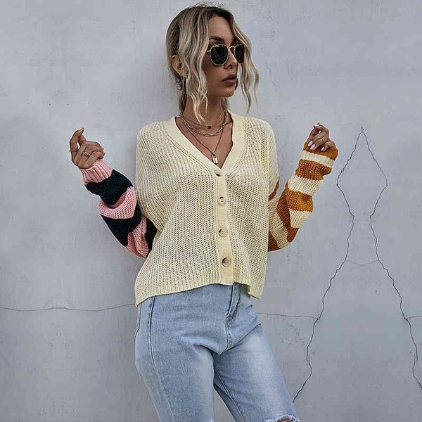 

women's hoodies & sweatshirts hoodies fashion patchwork knitted cardigan autumn arrival vintage striped women long sleeve buttons over, Black