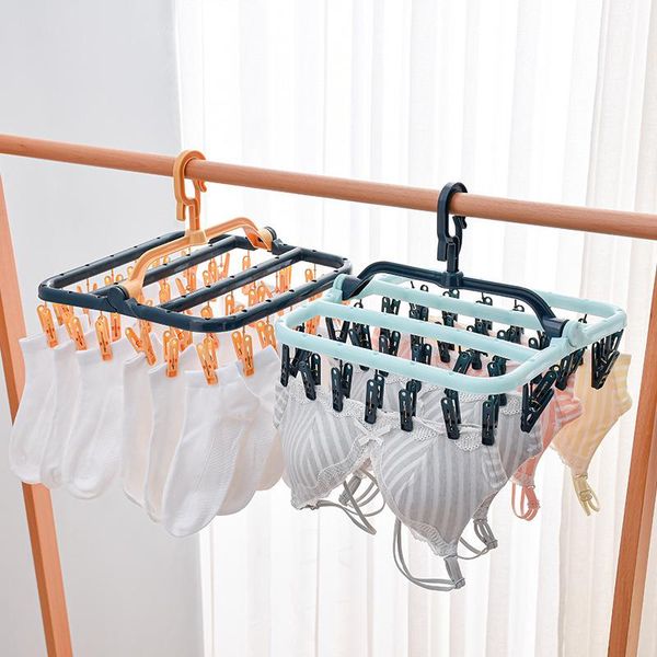 

hangers & racks multi-clip hanger household sockairing gadget student child clip hanging clothes rack for dormitory socks hange#0