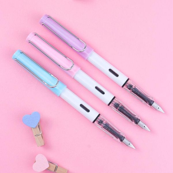 

fountain pens pen & 5 blue ink bag pluma estilografica de tinta estilogr fica student plastic for writing