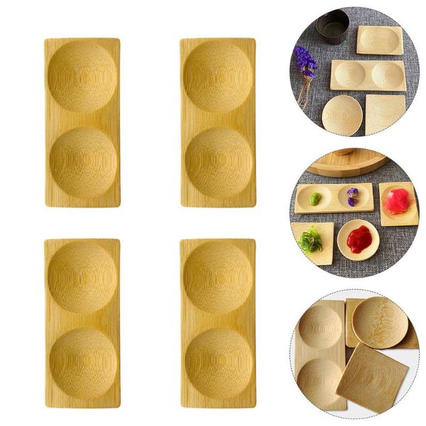 

dishes & plates 6pcs bamboo candy storage household (assorted color)