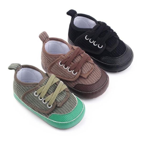 

first walkers solid color baby shoes indoor soft soled crib sole casual