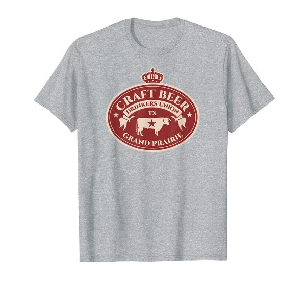 

craft beer lovers - grand prairie texas t-shirt, White;black