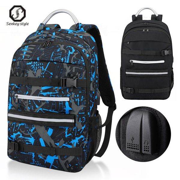 

backpack senkey usb charging men's sports travel bags boy and girl male business lapstudent school bag
