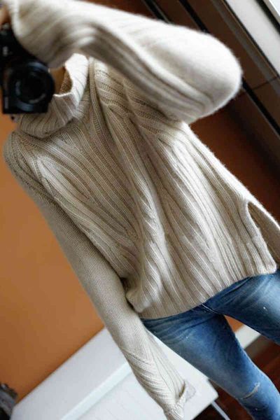 

women's sweaters winter jackets, turtlenecks, long sleeves, loose sweater, cashmere women's blouses. 7m5p, White;black