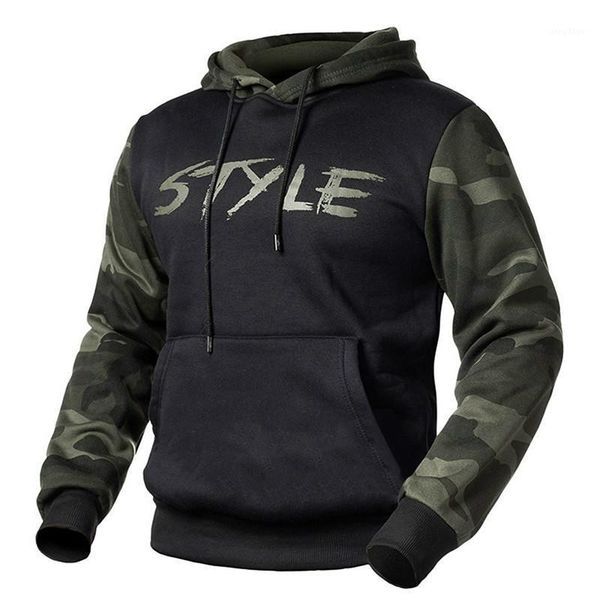 

men's jackets spring autumn hip hop camouflage hoodies men casual pullover fleece hooded sweatshirt male military jacket eu size s-xxl, Black;brown