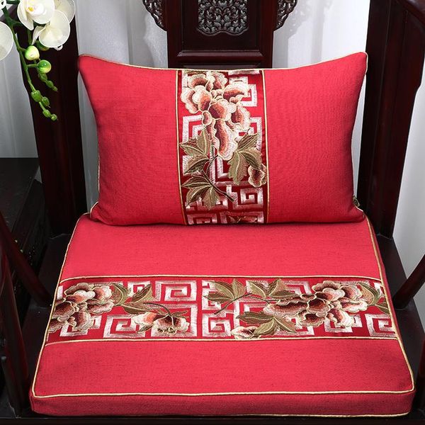 

cushion/decorative pillow patchwork peony flower thick seat cushion chair pad christmas decorative cushions for sofa lumbar mat
