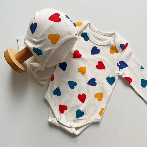 

rompers 0-24m baby bodysuit for borns boys girls clothes long sleeves spring autumn love print kids jumpsuit bodysuits, Blue