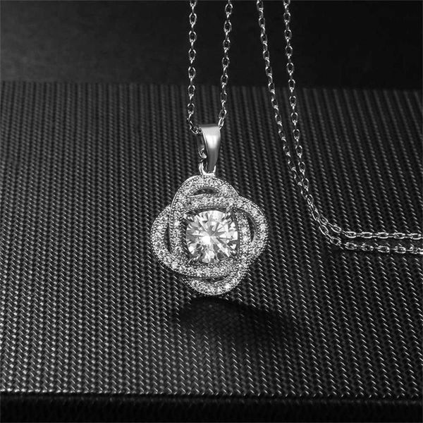 

necklaces for women silver plated spiral oval rhinestone banquet couple wedding give girl birthday gift pendant
