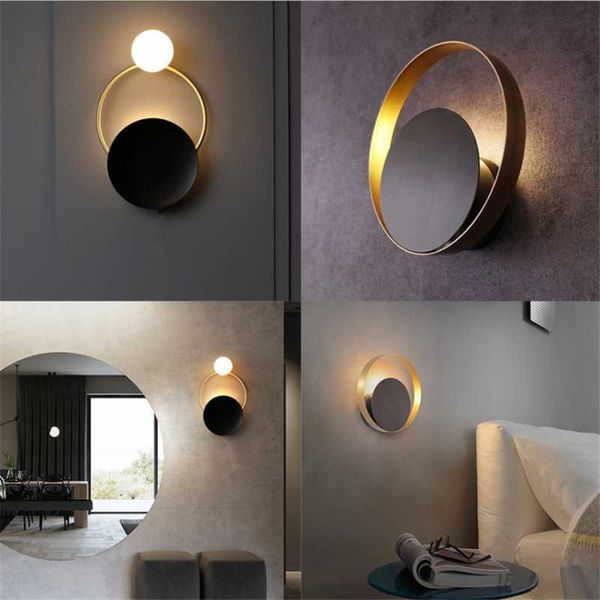 

modern wall lamp led gold nordic creative sconces lighting fashion and simple dining living bedroom bedside indoor decor lights