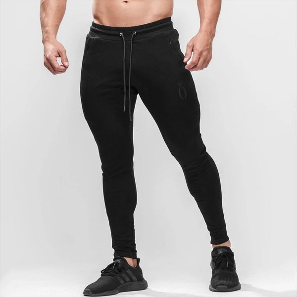 

joggers skinny running sweatpants women pant gym fitness workout track male bodybuilding cotton trousers jogging sportswear, Black