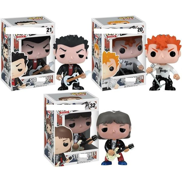 

funko pop stars surrounding handmade dolls limited singer pistol band pistols 20 21 32