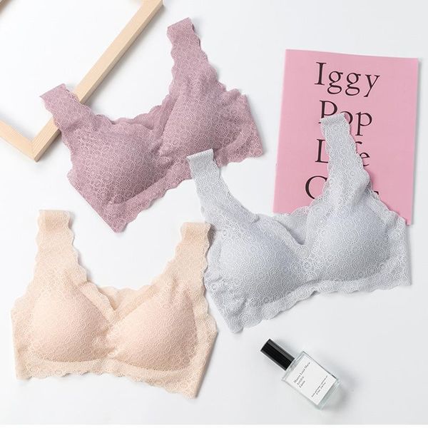 

japanese company is silk comfortable underwear bra random non-trace ice beauty back full lace outfit bras, Red;black