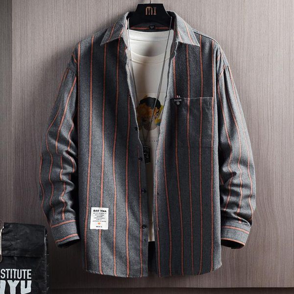 

men's casual shirts striped shirt 2021 autumn fashion long sleeved slim fit cotton male brand clothing 5xl, White;black