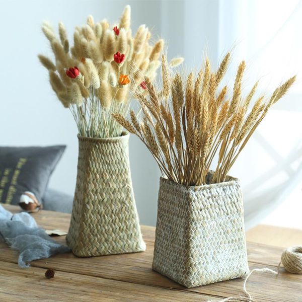 

decorative flowers & wreaths 20pcs diy craft bouquet dried for wedding party real wheat ear flower decoration natural pampas tail gra