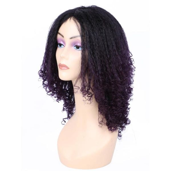 

synthetic wigs for black women kinky hair curly end wig