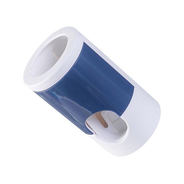 

1pc fully automatic toothpaste dispenser wall-mounted punch toothbrush storage holder for home el (blue) bath accessory set
