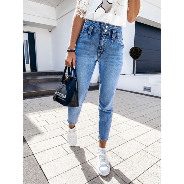 

jeans 2021 denim pants women's fashion, Blue