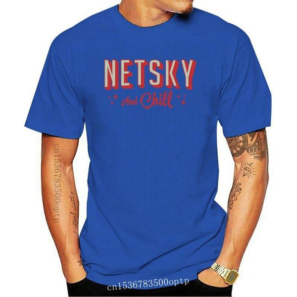 

men's t-shirts netsky and chill black t shirt, White;black