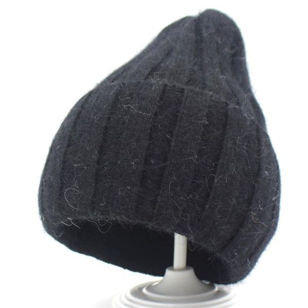 

beanies pure color autumn fur knit hat women man casual travel girl warm woolen cap bonnet winter skullies