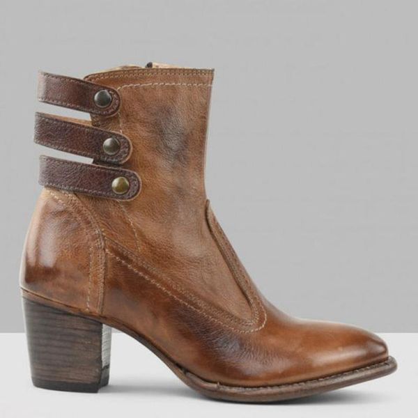 

boots nice brand leather cow suede mid-carf women shoes woman fashion leisure booties female shoe boot vogue, Black