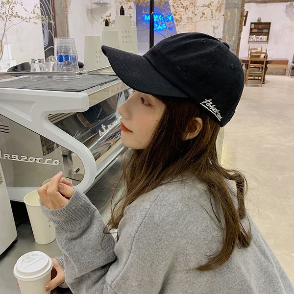 

hat women's hardnew style letter simple cap lovers versatile casual baseball cap sun hat fashion, Blue;gray