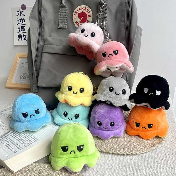 

cute stuffed two sides reversable ocs key chains keyring keychain bag car pendant plush animal for kids and women