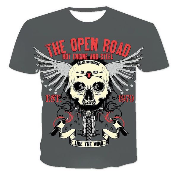 

men's t-shirts summer and women's t-shirt 3d printing hip-hop skull pattern round neck daily casual sports fashion xxs-6xl, White;black