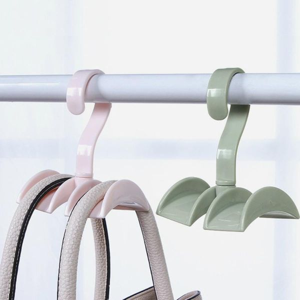 

laundry bags arrival 360-degree rotation closet hanger handbag storage purse hanging rack holder hook for home tool accessories