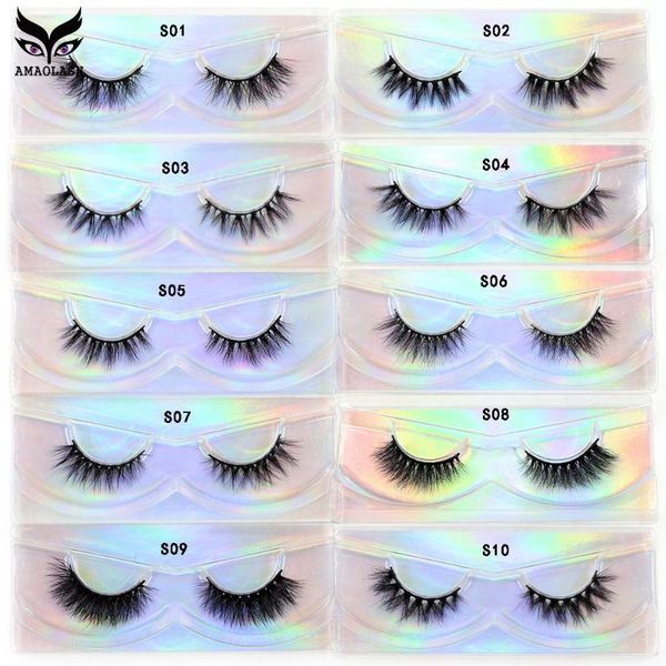 

false eyelashes amaolash wholesale faux cils 100 pairs 3d mink natural fluffy cruelty lashes dramatic thick hand made eye makeup