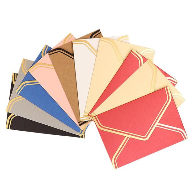 

10pcs christmas envelope creative paper stylish classic envelopes invitation for festival party (mix color, 22 gift wrap