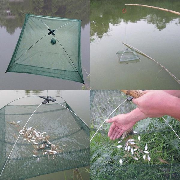 

fishing accessories durable sturdy folding net outdoor as picture tool
