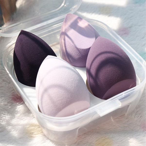 

4pcs/box makeup sponge puff egg face foundation powder cream cosmetic soft water make up tools set women's beauty sponges, applicators